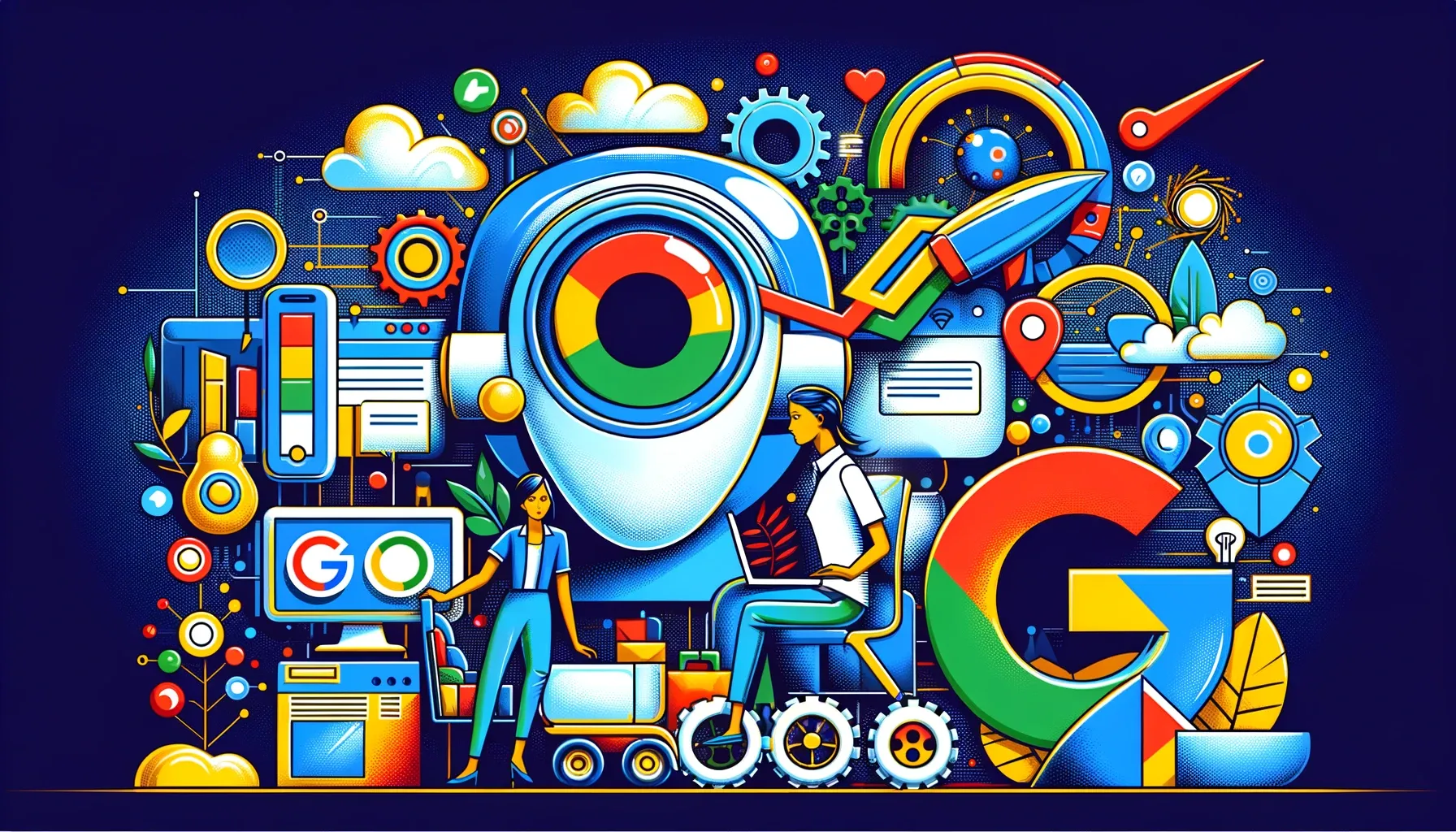 Portada de artículo Crealogic DM sobre Tendencias de SEO en 2024 con enfoque en innovación digital y marketing