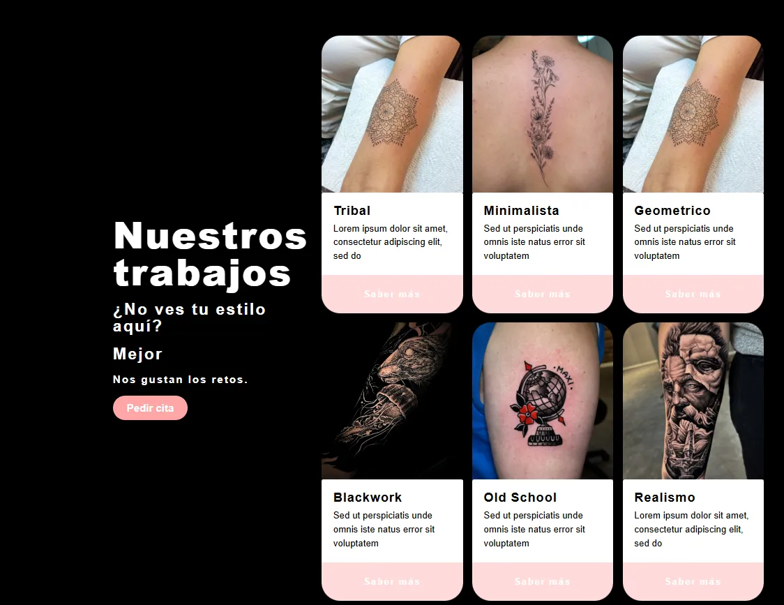 BeTattoo – Web corporativa y portfolio 2025