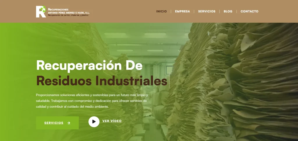 Diseño web Murcia-RECUPA-Gestión de residuos plásticos y papel